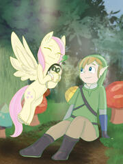 Friendship in Hyrule: Fluttershy and Sky