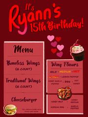 Birthday Menu